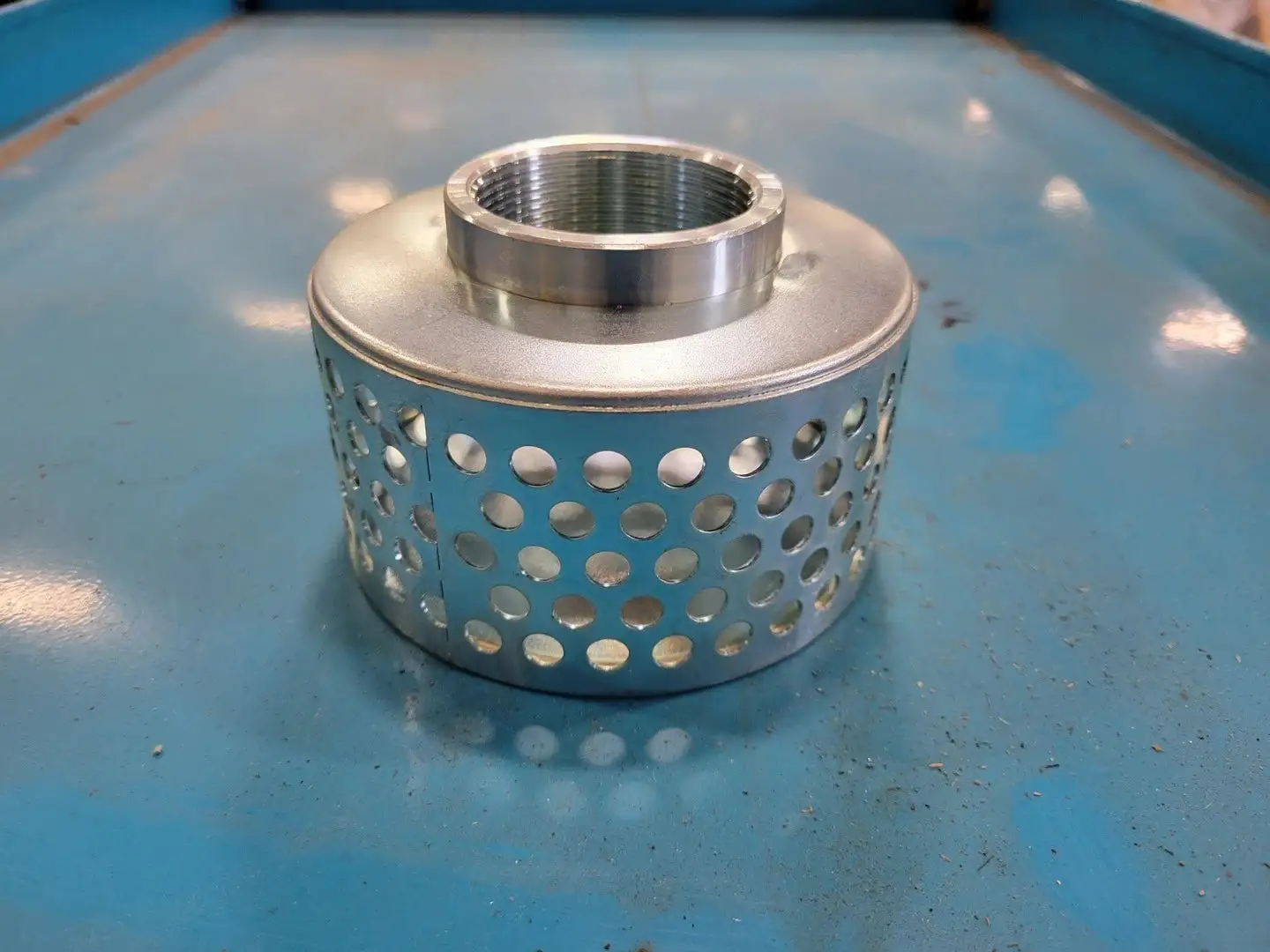 2" FPT Round Hole Steel Strainer