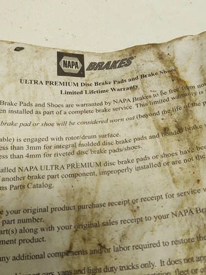 (NEW) NAPA Ultra Premium Brake Pads AE-7318A-M UP-7318A-M