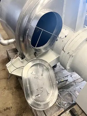 Used 300 Gallon Jacketed Tank, 316 Stainless Steel, With 85 HP Disperser