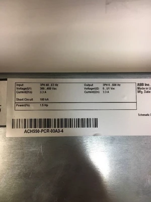 USED ABB ACH550-PCR-03A3-4