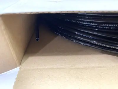 USED FESTO BLACK PLASTIC TUBING 2.6MM ID 4MM OD PUN-4X0,75-SW CUT TO 25M