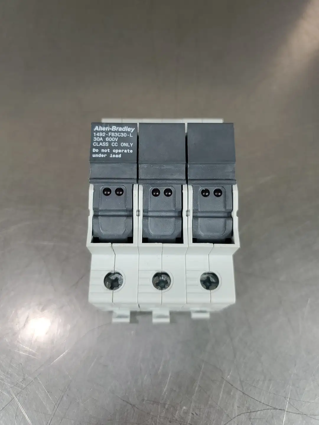 Used Allen-Bradley 1492-FB3C30-L Class CC Fuse Holder, 30A, 600V Fuse Accessories | Palmetto Automation #1156162