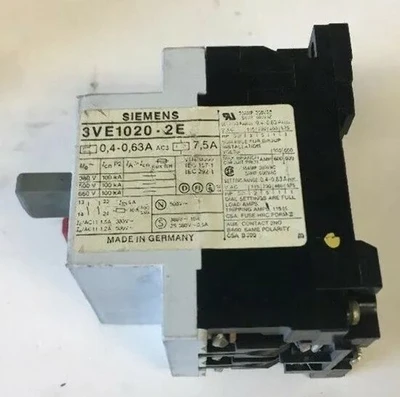 Used SIEMENS 3VE1020-2E Starters Indiana US | J&J Industrial Supply #520168