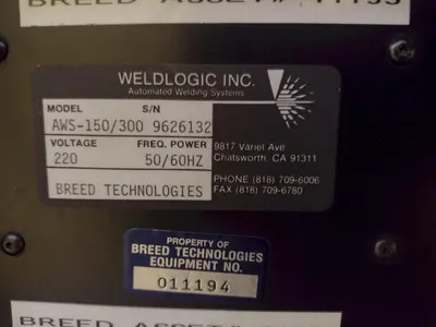 12" WELDLOGIC MODEL CWT-12 TIG WELDING LATHE, WITH WELDLOGIC AWS-150 CONTROLLER: YOBRO #24403