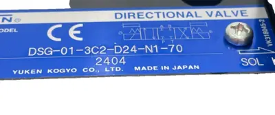 NEW YUKEN DSG-01-3C2-D24-N1-70 DIRECTIONAL CONTROL VALVE DSG013C2D24N170