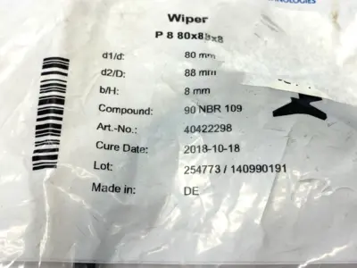USED FREUDENBURG DOUBLE WIPER 90 NBR 109 P8 80MM X 88MM X 8MM