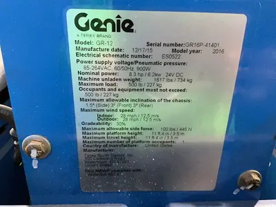 Used 2015 GENIE GR12 Miscellaneous MRO Ohio US | HGR 24 #1566828