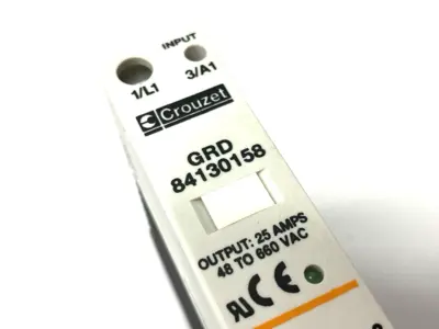 USED CROUZET SOLID STATE RELAY SCR OUTPUT 22.5MM, DIN RAIL MOUNT