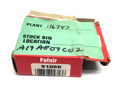 9108K | Fafnir  Single Row Radial Bearing, 40mm ID x 68mm OD x 15mm Wide - New – Open Box