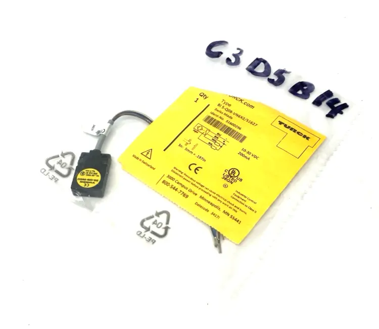 New | in-Stock Turck Inductive Proximity Sensor 5mm Sn NO/NC Proximity Sensors Michigan US | Maverick Industrial Sales #1398820