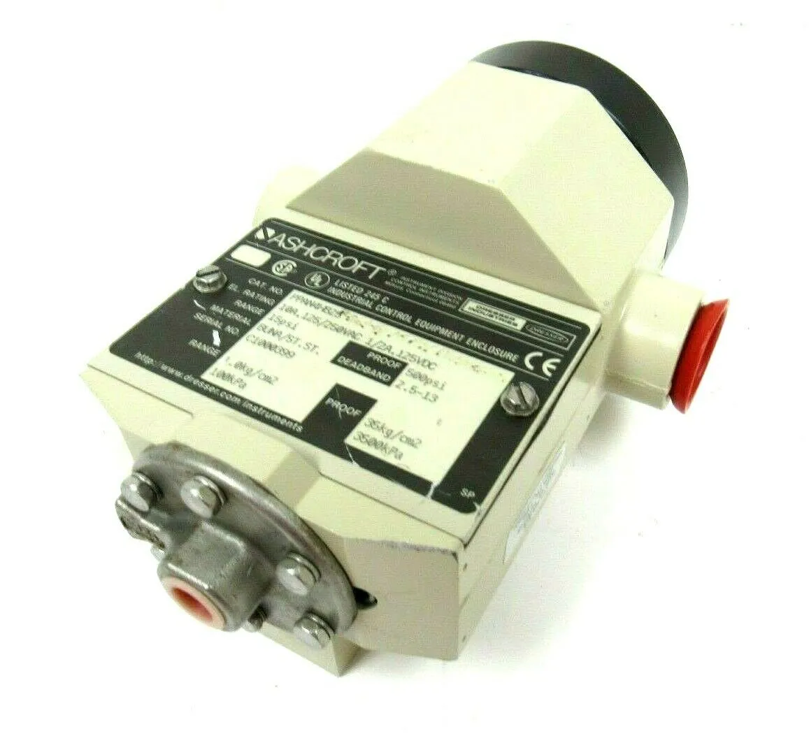 NEW ASHCROFT PPAN4HB25 PRESSURE SWITCH RANGE 15PSI PROOF 500PSI