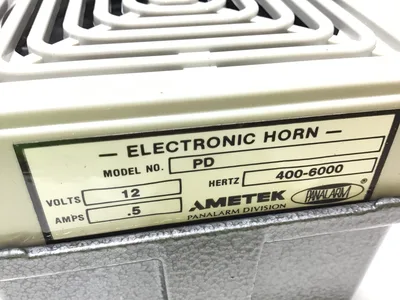 Ametek Panalarm PD Eletronic Horn 400-6000Hertz 12Volts .5Amps