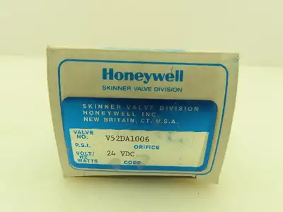 Honeywell Skinner V52DA1006 Solenoid Valve 2-Way NC 24VDC Coil 1/8" NPT