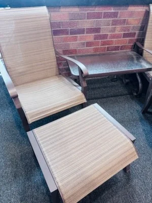 Used WOODARD FREMONT SLING CHAIR AND OTTOMAN Estate & Personal Property Michigan US | Miedema Asset Management Group #1338457
