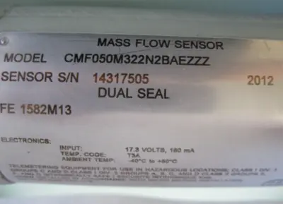 USED Micro Motion CMF050 M322N2BAEZZZ