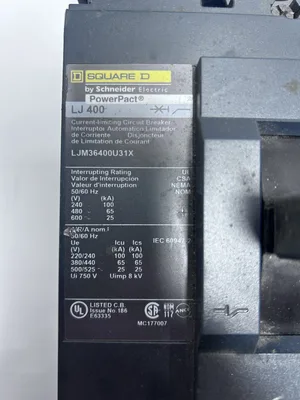 SQUARE D BREAKER 400AMP LJM36400U31X