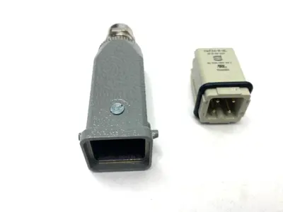 Used HARTING Male Insert Han 3A w/ Quick-Lock 1,5mm 10A DAMAGED Connector Accessories Michigan US | Maverick Industrial Sales #1414236