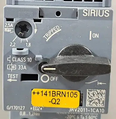 USED Siemens Siemens 3RV2011-1CA10