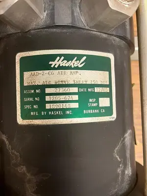 HASKEL,AAD-2-C6,AIR AMPLIFIER 150 PSI MAX