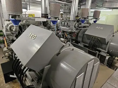 USED 1991 HEINKEL AGGREGATEBAU HE500/396; 500 KW; 400 V; 722 A; 1500 RPM