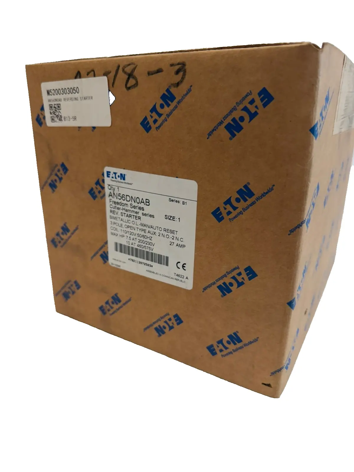 NEW EATON AN56DN0AB REVERSING STARTER SIZE 1 SER.B1