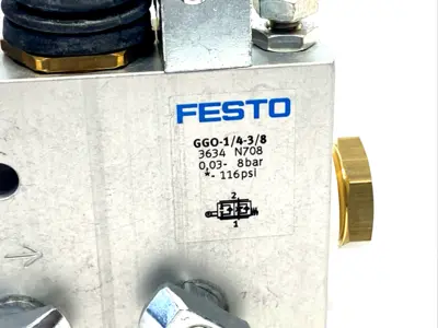 GGO-1/4-3/8, 3634 | Festo GGO-1/4-3/8 One-Way Flow Control Valve, Roller Lever G1/4 3634 - New Other