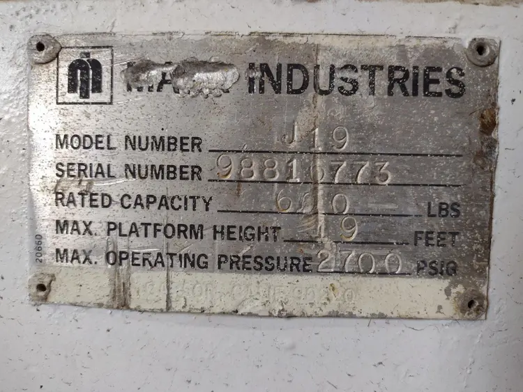 Used NOT SPECIFIED J19 Manlifts Ohio US | Yoder Brothers machinery 20 #90124