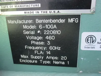 USED BETENBENDER 6-10GA