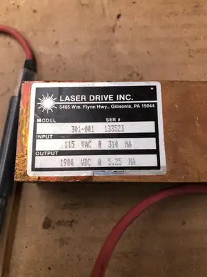 Laser Drive 301-001 Power Output for Particle Counter 115V 310mA 1900VDC 2.25mA