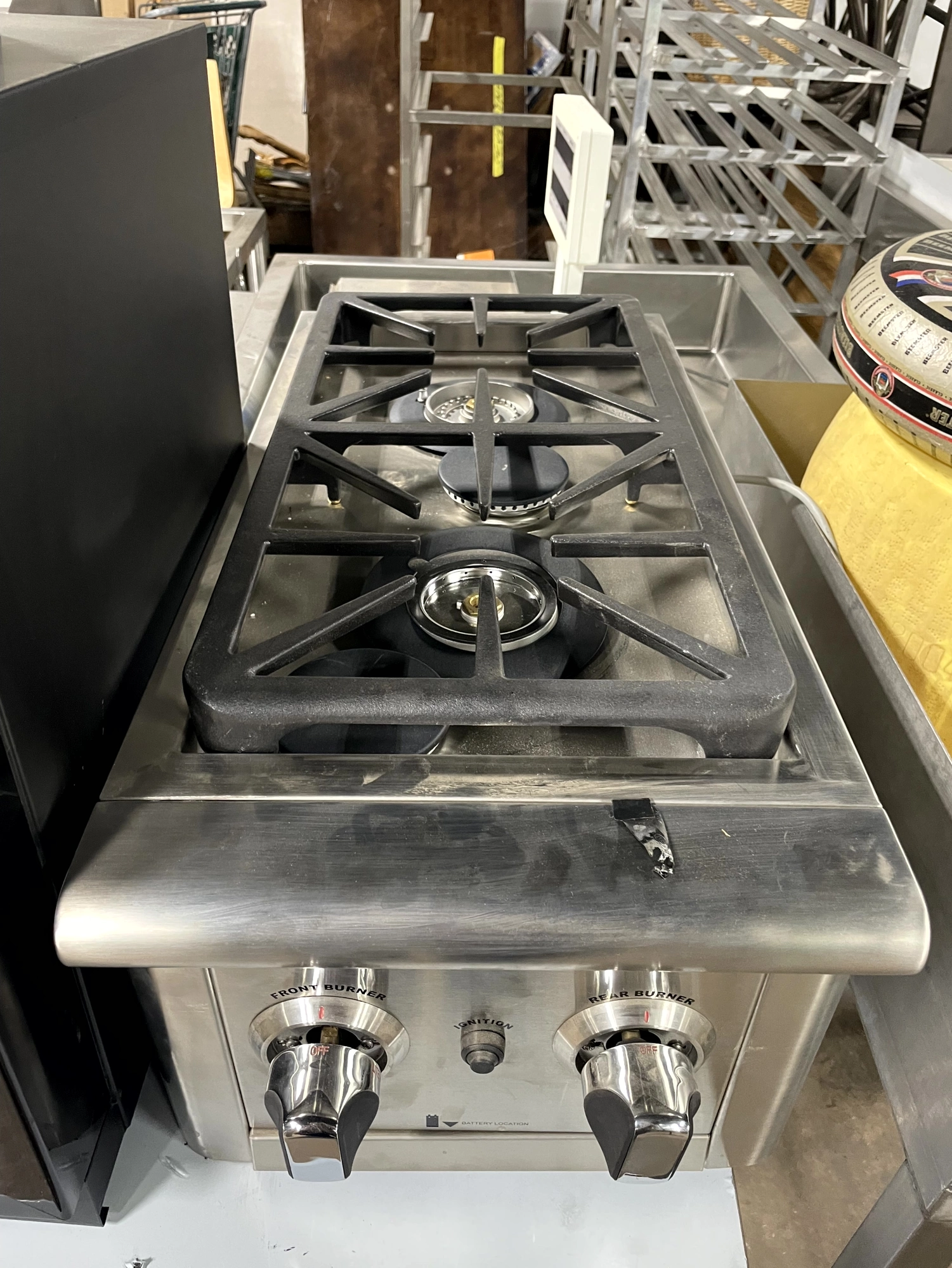 72-0380 Capital CG1238SBL Natural Gas Double Burner Countertop Stove