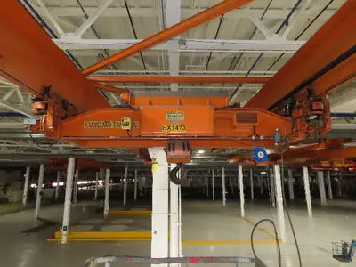 Cleveland Tramrail 16 Ton Double Girder Underhung Bridge Crane 43' Span w/Remote