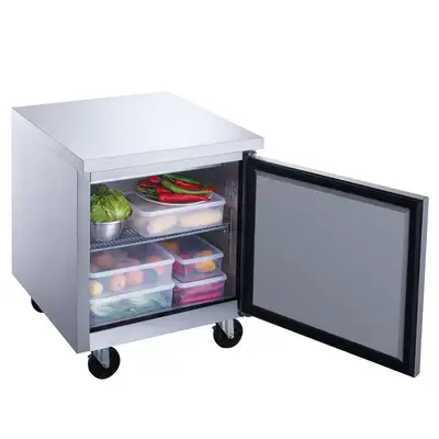 New | in-Stock Dukers New Dukers DUC29R Single Door Undercounter Refrigerator in Stainless Steel Undercounter Refrigerators Illinois US | Falcon Restaurant Supply #1376259