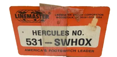 NEW LINEMASTER 531-SWHOX HERCULES FOOT SWITCH 531SWHOX
