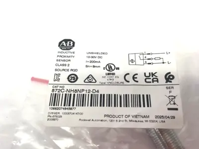 New | in-Stock Allen-Bradley Ser. F Inductive Proximity Sensor 12mm Barrel Proximity Sensors Michigan US | Maverick Industrial Sales #1389821