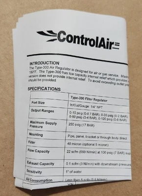 NEW Control-Air 300-BDF