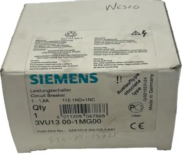NEW SIEMENS 3VU1300-1MG00 CIRCUIT BREAKER 3VU13001MG00