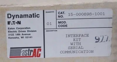 NEW EATON DYNAMATIC 15-898-1001 I/O INTERFACE KIT 15-898-1 , 43B/B92P