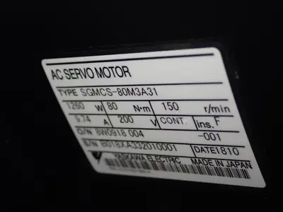 USED YASKAWA ELECTRIC SGMCS80M3A31