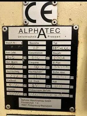 USED 2004 ALPHATECH RPS4000