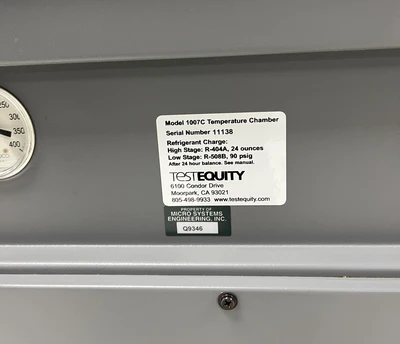 USED 2014 TEST EQUITY 1007C THERMAL CHAMBER