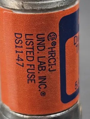 Ferraz Shawmut AJT5 Time-Delay Fuse 5A 600VAC / 500VDC Loc4D10