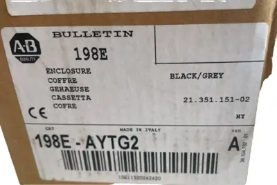 ALLEN BRADLEY 198E-AYTG2 ENCLOSURE BOX SER. A 198EAYTG2 NEW, SURPLUS