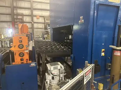 400 TON FUKUI BLANKING PRESS. 72" X .128" X 70,000 LB SERVO FEEDLINE STOCK #  0956723