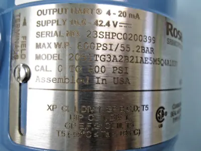 NEW Rosemount 2051 TG 3A 2B21AE5M5Q4A1037