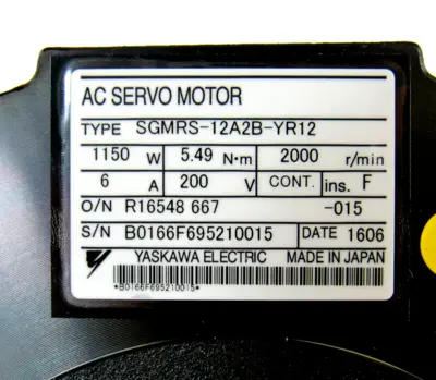 NEW YASKAWA ELECTRIC SGMRS-12A2B-YR12