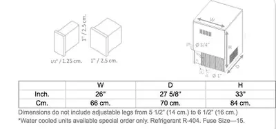 SPIKA NG175- UNDER COUNTER ICE MAKER