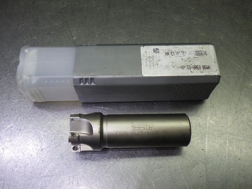 Iscar 1.25" 5 Flute Indexable Endmill 1" Shank HM90 E90A-D1.25-W1.00-06 (LOC2110B)