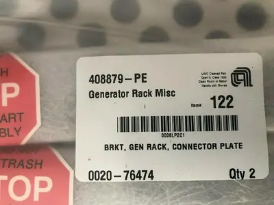 AMAT BRKT, GEN RACK, CONNECTOR PLATE 0020-76474