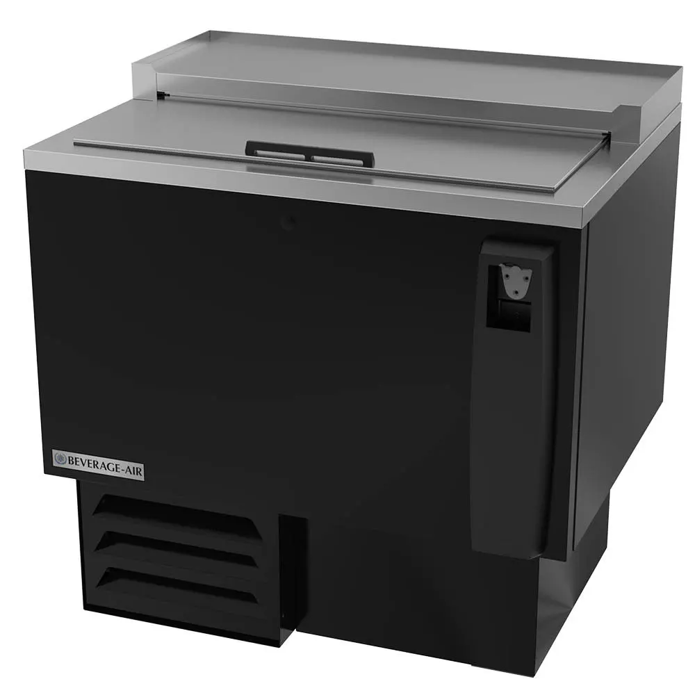 Beverage-Air SF34HC-B 35" Forced Air Bottle Cooler - Holds (223) 12 Oz Bottles, Black, 115v