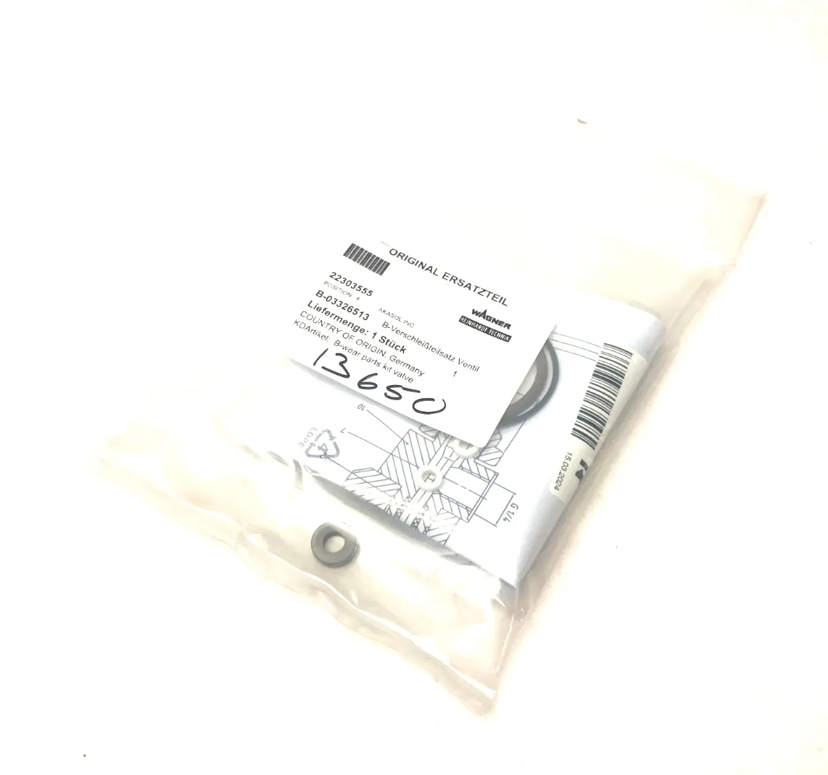 NEW WAGNER, REINHARDT-TECHNIK VALVE SEAL/WEAR PARTS KIT
